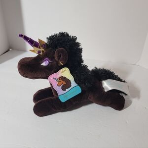 Afro Unicorn Plush Stuffed Unicorn Brown Doll Plush New With Tags